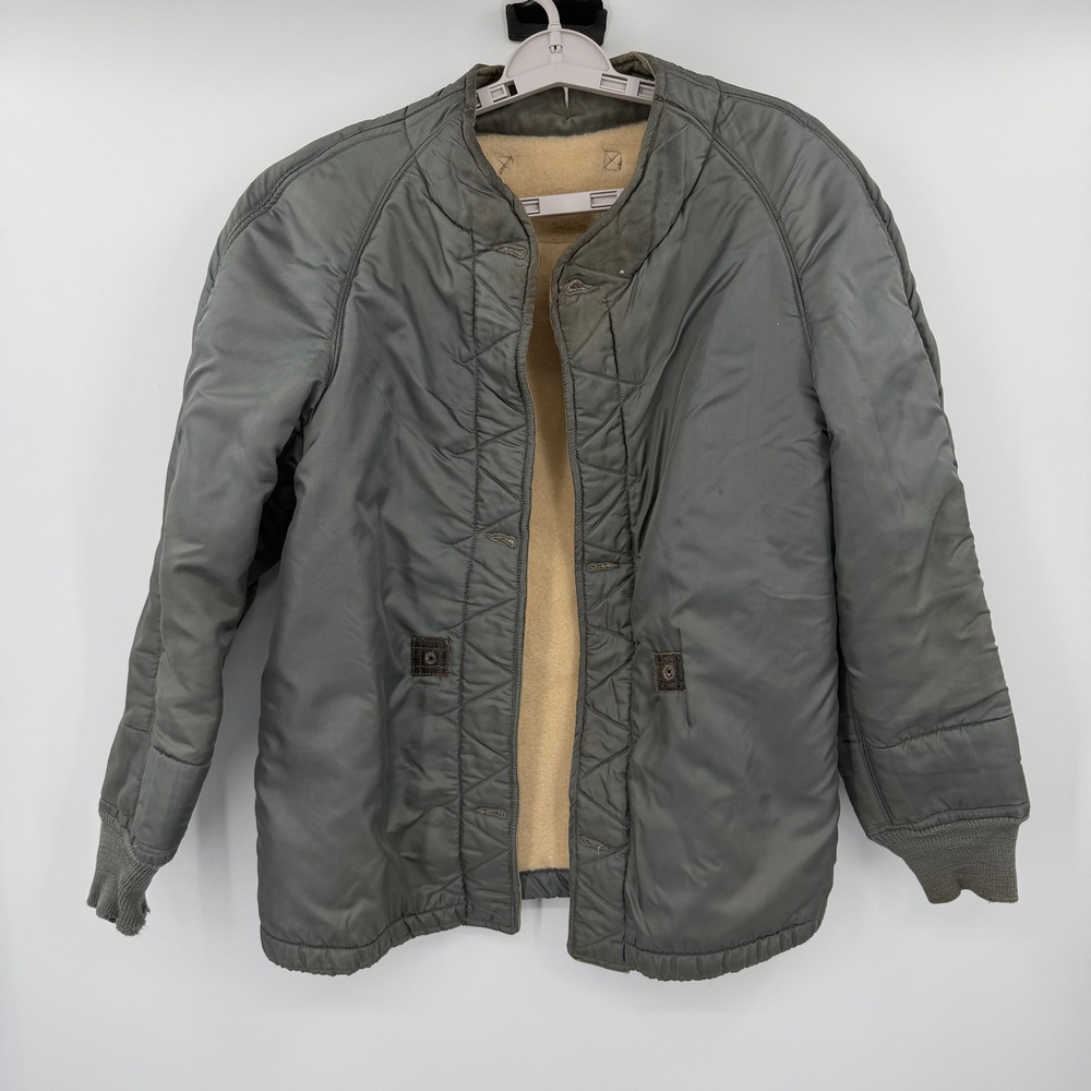 Vintage 50s USAF MIL-L-4889 Jacket Liner Abe L Greenberg Sage Green Wool Med Reg